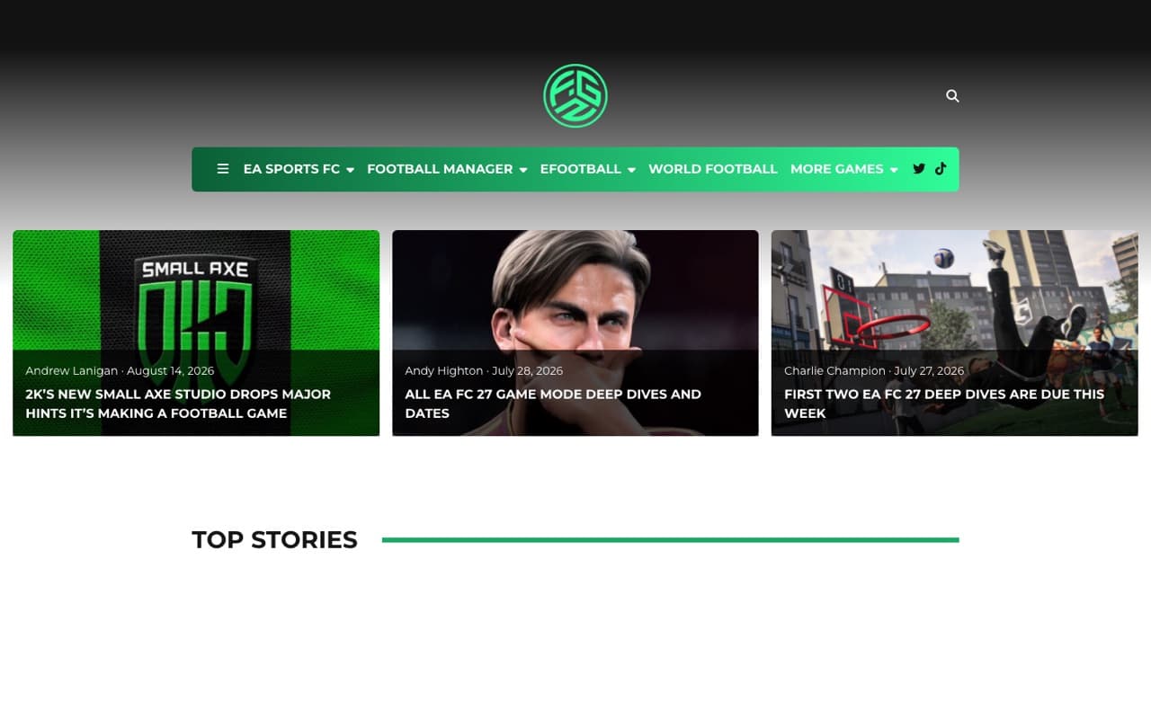 Screenshot of Football Gaming Zone